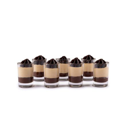 Miniature Chocolate Peanut Butter Mousse Cups